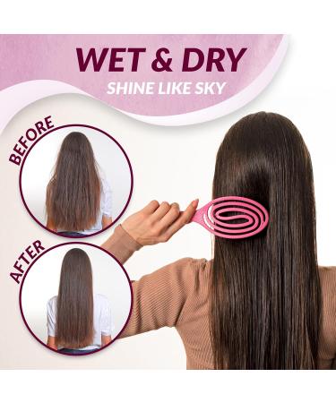 Marqus Bio Hairbrush - Wild Boar Bristles Spiral Spring Pink | Shine & Volume for Every Hair Type - No Tangles - Buy Online on GoSupps.com