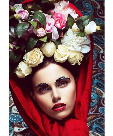 Eyecatcher 84078841-758 Red Colored Contact Lenses - 12 Month Wear for Carnival Mardi Gras & Halloween - Leo Cat Style - Buy Online on GoSupps.com