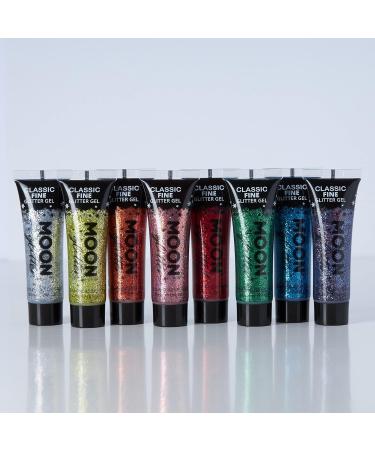 Moon Glitter Silver Face & Body Glitter Gel - 12ml - Cosmetic Festival Paint for Face, Body, Hair & Nails - Buy Online on GoSupps.com