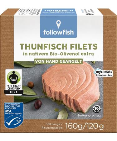 Grace nnvg Followfish MSC Fair Trade Tuna Fillets - Pack of 8 - 160g - Buy Online on GoSupps.com
