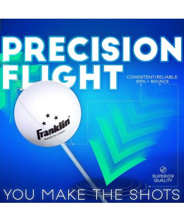 Franklin Sports 3 Star Official Size Ping Pong Balls - 40mm Table Tennis Balls - Professional Durable High Performance - White - 6 Pack - Buy Online on GoSupps.com