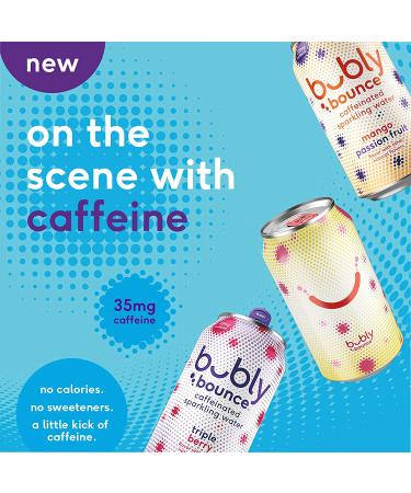 Bubly Bounce Caffeinated Sparkling Water Variety Pack - 12oz Cans  18 Count - Buy Online on GoSupps.com