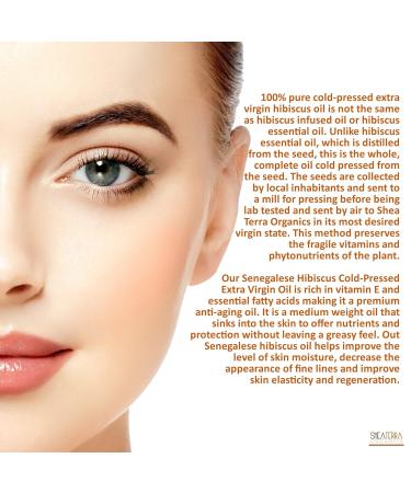 Shea Terra Organics Senegalese Hibiscus Cold Pressed Extra Virgin Oil - Anti-Aging Hair Conditioner & Vitamin E for Dry/Mature Skin - 2 oz - Buy Online on GoSupps.com