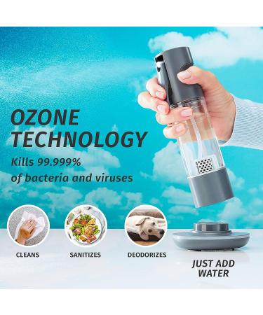 Ozone Clean 3-in-1 Chemical-Free Disinfectant Spray | Multipurpose Surface Cleaner  Sanitizer  Deodorizer | Home  Office  Travel | Reusable Bottle | Black - HoMedics - Buy Online on GoSupps.com