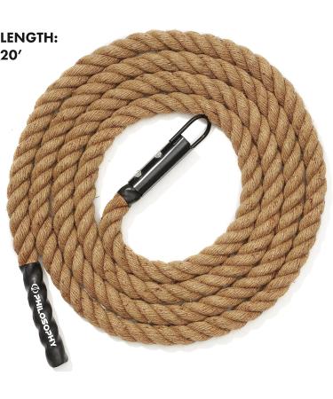 Philosophy Gym 1.5 x 15' Indoor/Outdoor Exercise Climbing Rope | Premium Quality - Buy Online on GoSupps.com