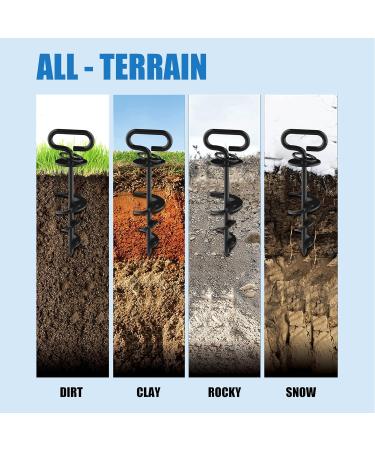 Eurmax USA Dog Tie Out Stake Triple Lock Heavy Duty Dog Anchor for Large Dogs Trampoline Stakes Dog for Yard and Outdoor Dog Runner Install & Travel Kit Included 1-Pack(Black) - Buy Online on GoSupps.com