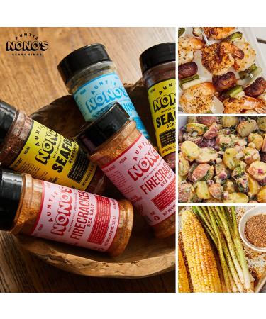 Auntie Nono's Savory Sampler Set - Gourmet Seasonings for Fish, Shrimp, Chicken & More - Buy Online on GoSupps.com