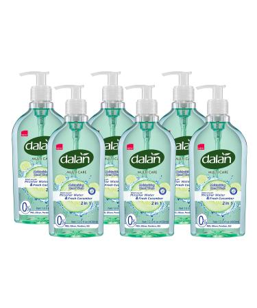 Dalan Fresh Cucumber Multicare Ultra Moisturizing Liquid Hand Soap for Normal and Dry Hands Fresh Clean and Soft Feeling (13.5 Fl Oz / 400 mL (Pack of 6)) 13.5 Fl Oz (Pack of 6)