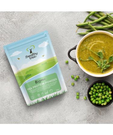 Organic Pea Protein Powder for Muscle Growth & Recovery - European Vegan Protein by TheHealthyTree - Non-GMO & Gluten-Free - 300g Unflavoured Powder - Buy Online on GoSupps.com