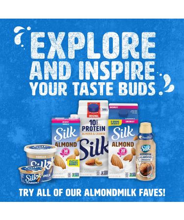 Silk Almond Milk Vanilla - Dairy-Free, Non-GMO, 6 Pack (1 Qt Each) - Buy Online on GoSupps.com