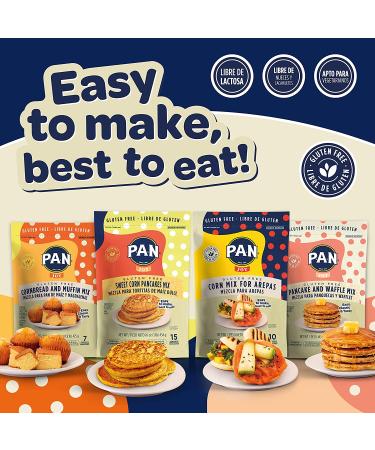 P.A.N Sweet Corn Pancakes Mix - Gluten Free, Easy to Prepare - 1 lb - Buy Online on GoSupps.com
