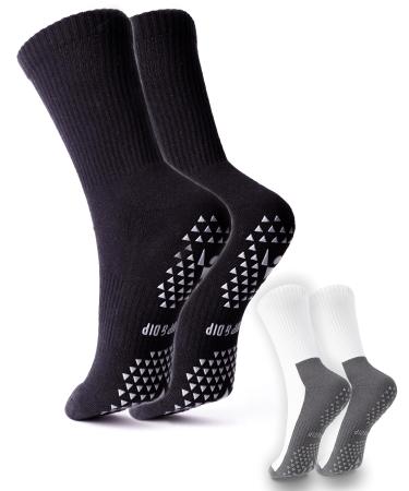 Anti-slip sports socks grip socks against slipping on smooth floors stopper socks against slipping in shoes non-slip nocks for football fitness calisthenics pilates yoga 43-46 black
