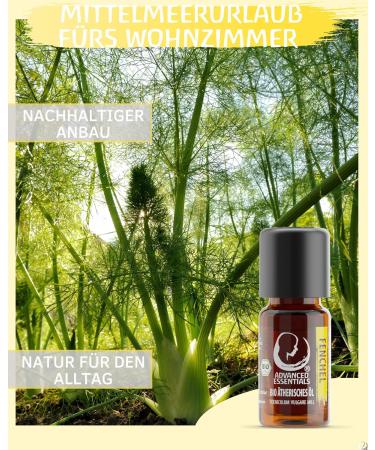 Organic Fennel Essential Oil 10ml - Wild Growth Fennel Seed Oil from Bulgaria | Premium Foeniculum Vulgare Oil - Buy Online on GoSupps.com