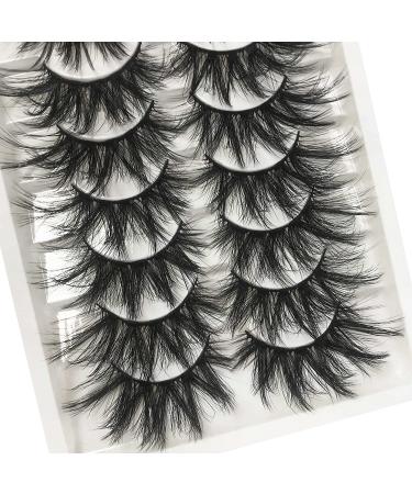 Goddvenus 20MM Faux Mink Eyelashes Pack - 24 Pairs Long Thick Fluffy 3D Volume Dramatic Strip Eye Lashes - High Volume, 2 Styles - Buy Online on GoSupps.com