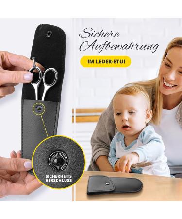 Blacksmith Hair Scissors - Professional Hairdresser Scissors for Men & Women | Sharp & Precise Cuts | Includes Case | Effilting Silver Scissors - Buy Online on GoSupps.com