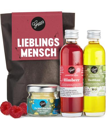 Gepp's delicatessen Favorite person Favorite Mensch I Fezelkost gift for the best friend partner or other favorite people i gift set with delicacies such as spice salt vinegar & organic olive oil - Buy Online on GoSupps.com