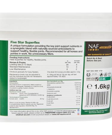 NAF Five Star Superflex for Horses Joints 1.6kg 1.6 kg (Pack of 1) Single - Buy Online on GoSupps.com