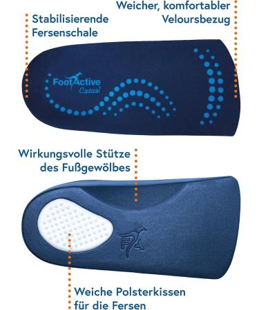 Footactive Double Boomer - Supportive Heel & Foot Comfort - Stable Running - 2 Pairs (44/46 EU) - Blue/White - International Shipping - Buy Online on GoSupps.com