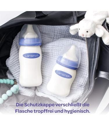 Lansinoh Baby Bottle Set - NaturalWave Teat Size M 240ml 4 Pack - Ideal for International Shipping - Buy Online on GoSupps.com