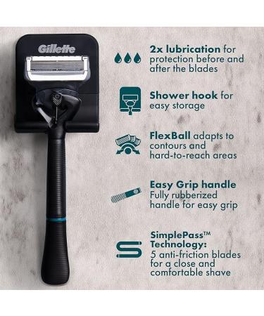 Gillette Intimate Manscape Kit Razor for Men Menâs Pubic Razor Gentle & Easy to Use 1 Razor Handle 2 Refills 2in1 Pubic Shave Cream & Cleanser & Anti-chafe Stick Reduces Rubbing & Irritation - Buy Online on GoSupps.com