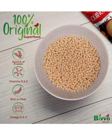 Bivvo Market Original Quinoa Puffs - Superfood Snack Rich in Vitamins, Minerals, and Fibers - Buy Online on GoSupps.com