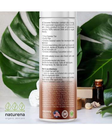 Naturena Self Tanner Tanning Mousse | Organic Sunless Lotion for Dark Bronzer Skin | 6.7 Fl Oz - Buy Online on GoSupps.com