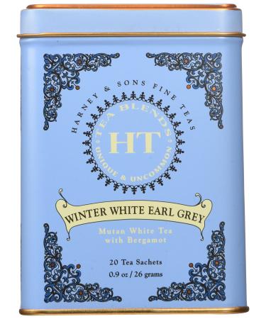 Harney & Sons Winter White Earl Grey Tea 20 Tea Sachets 0.9 oz (26 g)