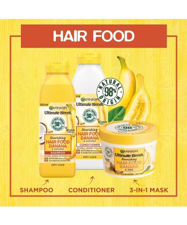 Garnier Ultimate Blends Hair Food Banana 3-in-1 Dry Hair Mask 390ml - Nourishing Treatment - Buy Online on GoSupps.com