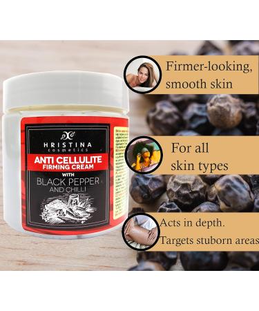 Anti-Cellulite Cream with Black Pepper | Tightening Treatment for Legs Buttocks Thighs & Belly Fat - Buy Online on GoSupps.com
