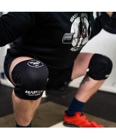 Beast Gear Sleeves - Premium 5mm Neoprene Compression Knee Bandages for Weightlifting CrossFit & Run - XL Support & Protection - Buy Online on GoSupps.com