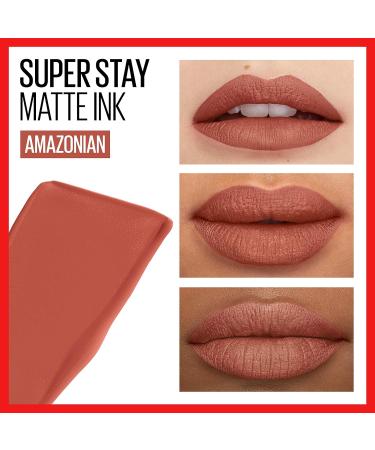 Maybelline New York SuperStay Matte Ink Un-nude Liquid Lipstick Amazonian 0.17 Ounce 70 Amazonian 5 ml (Pack of 1) - Buy Online on GoSupps.com