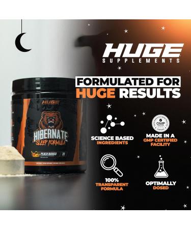 Hibernate Sleep Supplement Complete & Optimally Dosed Sleep Recovery Formula Relax & Unwind Includes GABA Valerian Root Melatonin 5-HTP & More (30 Servings) (Peach Mango) - Buy Online on GoSupps.com