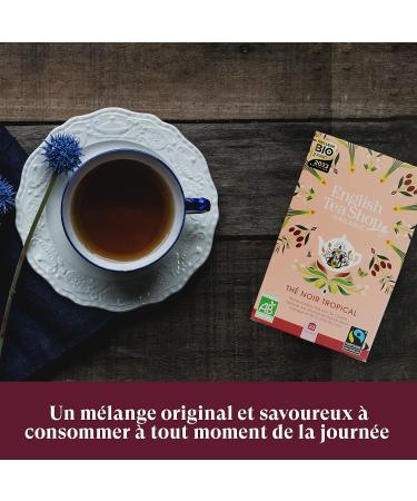 English Tea Shop - Organic Tropical Black Tea - 20 bags - Fairtrade organic black tea with coconut cocoa mango and - Buy Online on GoSupps.com