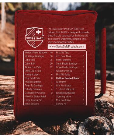 200-Piece Professional First Aid Kit with Emergency Medical Supplies for Home, Car, Work, Camping, Hunting, Hiking - Buy Online on GoSupps.com