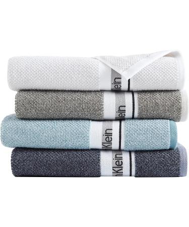 Calvin Klein Grindle Logo Band 1pc Terry Washcloth 13x13 - 100% Cotton 500 GSM (Light Grey) - Buy Online on GoSupps.com