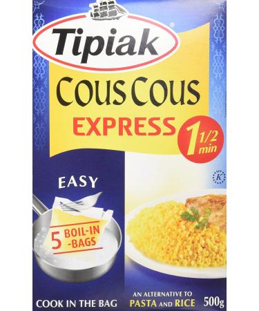 Tipiak Couscous Express Couscous bags Ready in Minutes Easy Preparation Pasta & Rice Alternative 5 Bags Total 500g - Buy Online on GoSupps.com