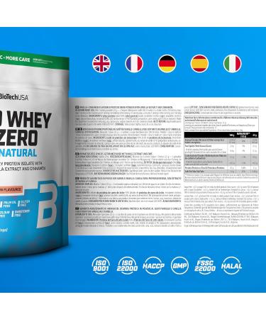 Buy BiotechUSA Iso Whey Zero Natural Protein Powder | 80% Protein | Gluten-Free & Lactose-Free | No Additives or Dyes | Vanilla Cinnamon | 1000g - Buy Online on GoSupps.com