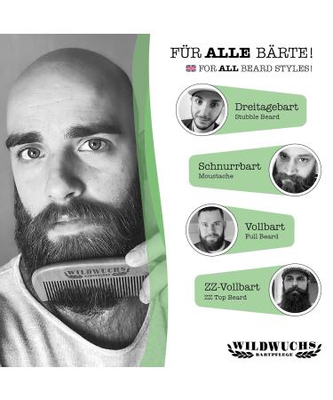 Wildwuchs Beard Comb - Premium Wooden Comb for Men | Gift Case Included for Natural & Healthy Beard Growth - Buy Online on GoSupps.com