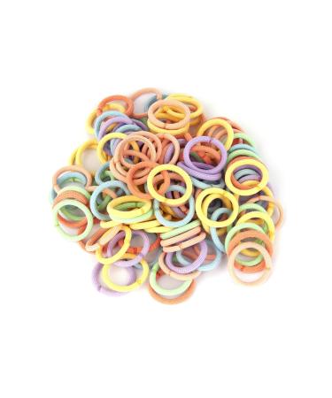 100 Pcs Elastic Hair Ties Mini colorful Hair bobbles for girls Ponytail Holders Baby Hair Bands 10 Colors Toddler Hair Bands (Gradient Candy Color)