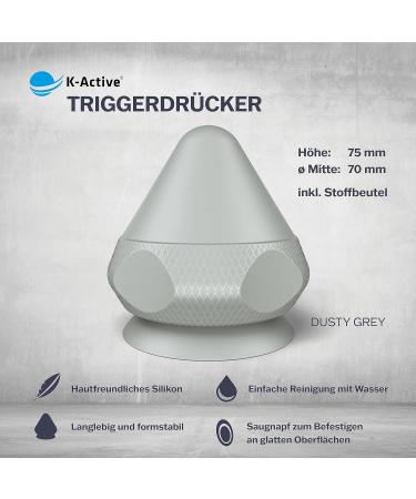 K-Active Trigger Press | Suction Cup Trigger Point Massage Tool with Bag | Targeted Tension Release (Dusty Grey) - Shop Now! - Buy Online on GoSupps.com
