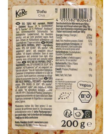 KoRo - Bio Tofu Chili 8 x 200 g - Buy Online on GoSupps.com