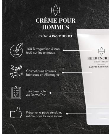 HERRENCREME Shaving cream for men 150 ml I Gentle shave & optimal care I For face & male intimate area I Intimate care developed by urologists I Vegan and dermatologically tested - Buy Online on GoSupps.com