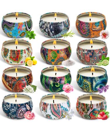 Maisitoo fragrance candle aroma candles 12pc fragrance candles gift set aromatherapy natural soy wax aroma candle for Christmas birthday mother's day Valentine's Day weddings - Buy Online on GoSupps.com