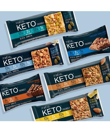 Ratio Keto Friendly Soft Baked Bars - Chocolate Chunk Cookie 6 ct - Buy Online on GoSupps.com