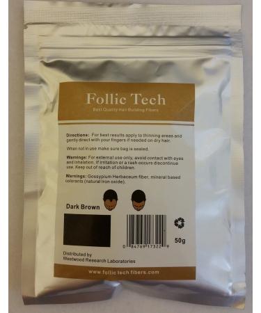 Follic Tech Hair Building Fibers 58 Grams (Dark Brown)