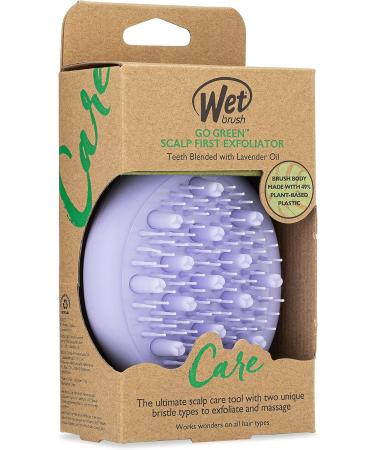 Wetbrush Go Green Scalp Massager & Exfoliator - Lavender Infused Soft & Larger Bristles Purple | International Shipping - Buy Online on GoSupps.com