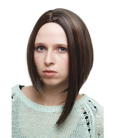 WIG ME UP SA035-2H30 Ladies Wig - Black Red-Brown Streaked Medium Length Straight Hair - International Shipping Available - Buy Online on GoSupps.com