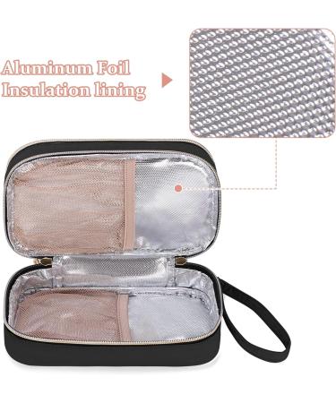 Yarwo Insulin Cooling Bag - Double Layer Diabetic Travel Bag for Insulin Pens & Medication - Black - Buy Online on GoSupps.com