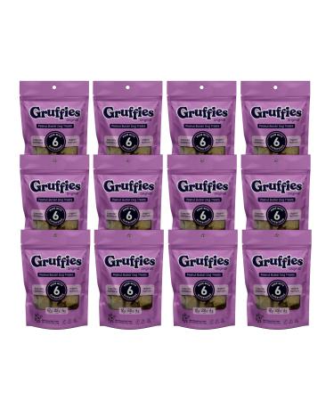 Gruffies Peanut Butter Original Dog Treats 170g - Nutrient-Rich Guilt-Free Training Treats Made in USA Enriched with Super Foods Omega 3 Fiber Protein Soy-Free Wheat-Free Corn-Free Pack of 12