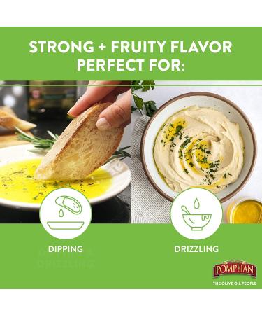 Pompeian Spanish Bold Extra Virgin Olive Oil 16 Fl Oz - First Cold Pressed with Strong Fruity Flavor - Ideal for Dipping and Drizzling - Buy Online on GoSupps.com